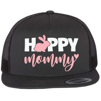 Happy Mommy Cute Bunny Flat Bill Trucker Hat