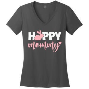 Happy Mommy Cute Bunny Women's V-Neck T-Shirt