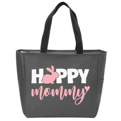 Happy Mommy Cute Bunny Zip Tote Bag