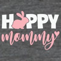 Happy Mommy Cute Bunny Zip Tote Bag
