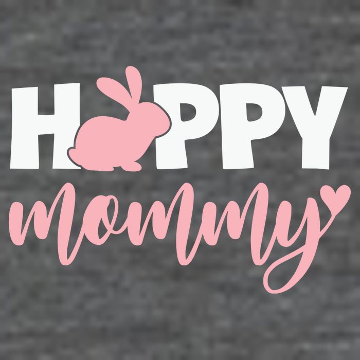 Happy Mommy Cute Bunny Zip Tote Bag