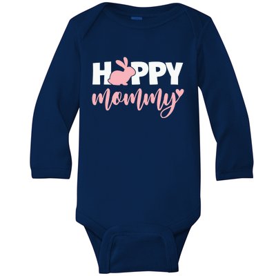 Happy Mommy Cute Bunny Baby Long Sleeve Bodysuit