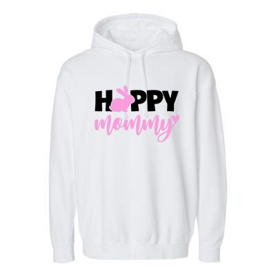 Happy Mommy Cute Bunny Garment-Dyed Fleece Hoodie