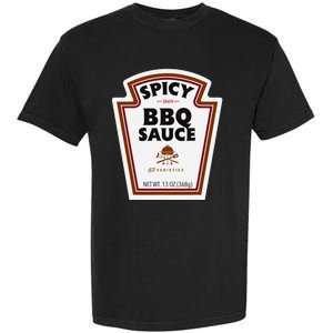 Halloween Matching Costume Spicy Bbq Sauce Bottle Label Garment-Dyed Heavyweight T-Shirt