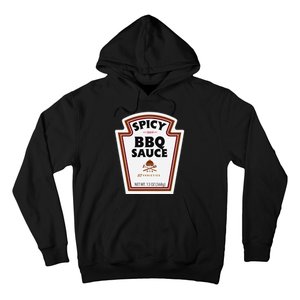 Halloween Matching Costume Spicy Bbq Sauce Bottle Label Hoodie