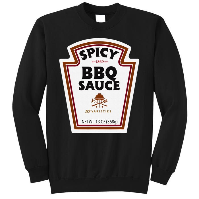 Halloween Matching Costume Spicy Bbq Sauce Bottle Label Sweatshirt