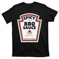 Halloween Matching Costume Spicy Bbq Sauce Bottle Label T-Shirt