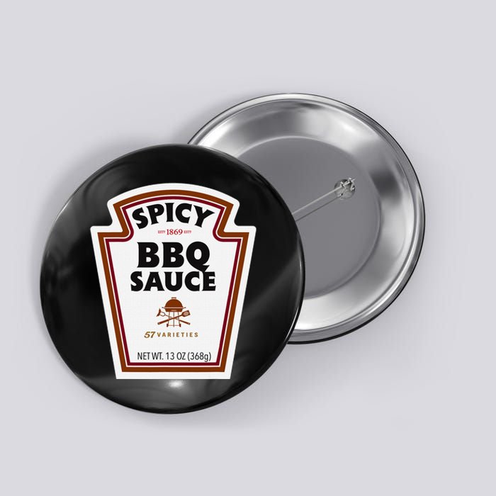 Halloween Matching Costume Spicy Bbq Sauce Bottle Label Button