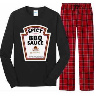 Halloween Matching Costume Spicy Bbq Sauce Bottle Label Long Sleeve Pajama Set