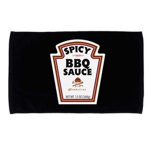 Halloween Matching Costume Spicy Bbq Sauce Bottle Label Microfiber Hand Towel