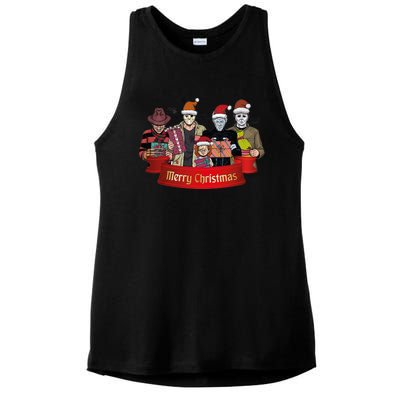 Horror Movie Characters Horror Killerr Character Christmas Pinhead Ladies PosiCharge Tri-Blend Wicking Tank