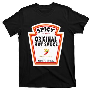 Halloween Matching Costume Spicy Chili Sauce Bottle Label T-Shirt