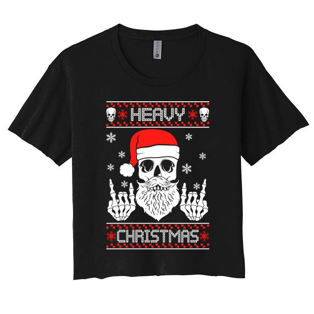 Heavy Metal Christmas 2020 Ugly Christmas Cool Gift Crop Top