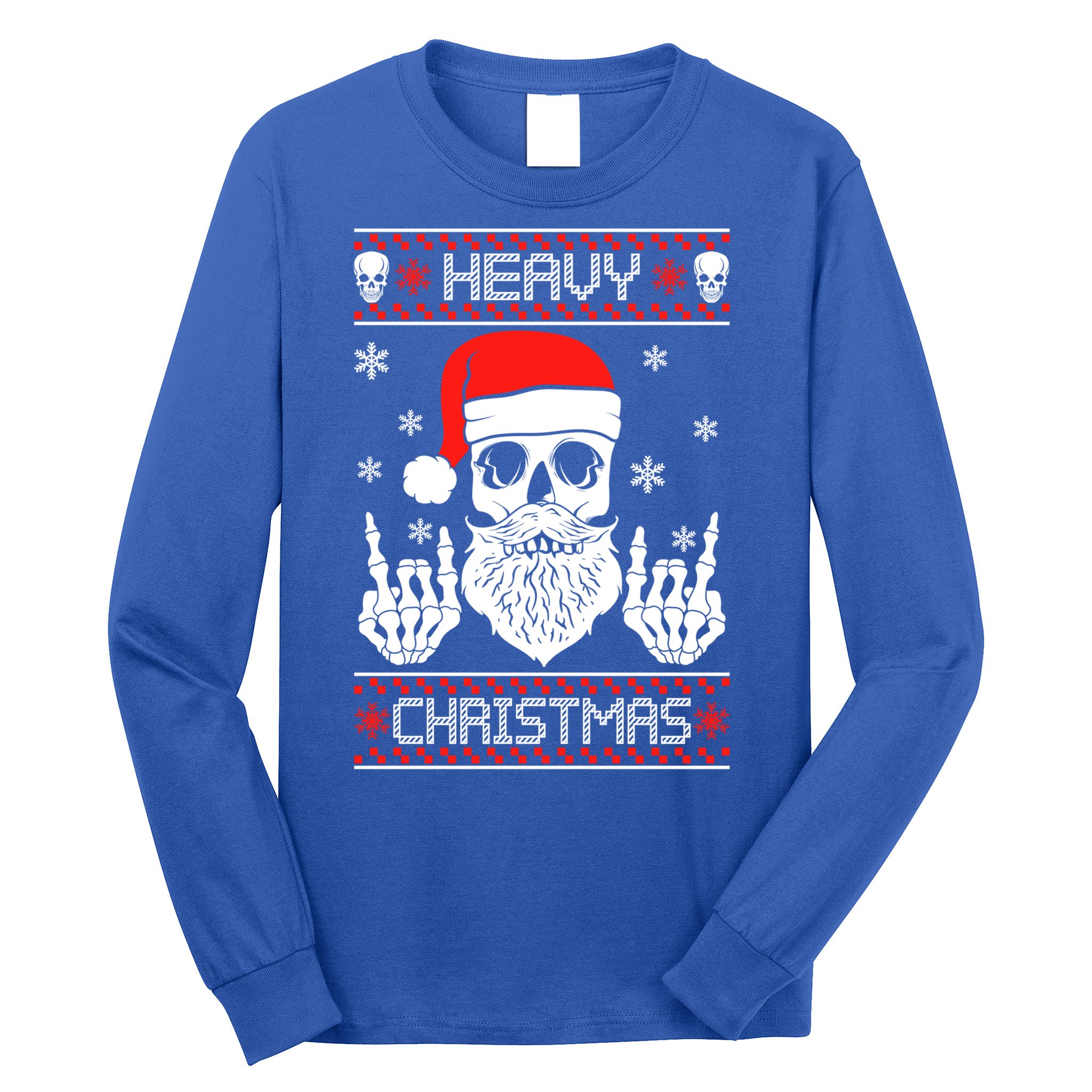 Heavy Metal Christmas 2020 Ugly Christmas Cool Gift Long Sleeve Shirt