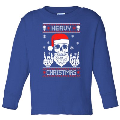 Heavy Metal Christmas 2020 Ugly Christmas Cool Gift Toddler Long Sleeve Shirt