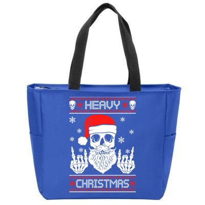 Heavy Metal Christmas 2020 Ugly Christmas Cool Gift Zip Tote Bag