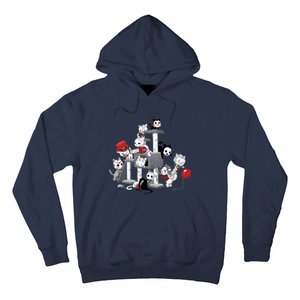 Horror Movies Cat Funny Halloween Hoodie