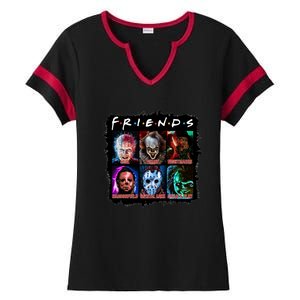 Horror Movie Character Halloween Friends Horror Fan Gift Ladies Halftime Notch Neck Tee