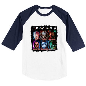 Horror Movie Character Halloween Friends Horror Fan Gift Baseball Sleeve Shirt