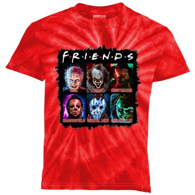 Horror Movie Character Halloween Friends Horror Fan Gift Kids Tie-Dye T-Shirt