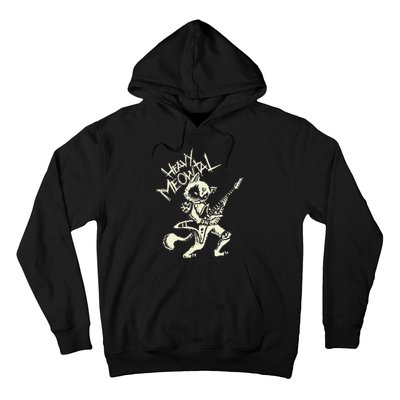 Heavy Metal Cats Gift Clothing Guitar Playing Cat Gothic Hoodie