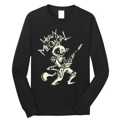 Heavy Metal Cats Gift Clothing Guitar Playing Cat Gothic Long Sleeve Shirt