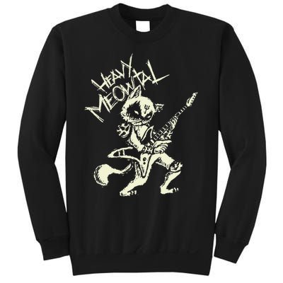 Heavy Metal Cats Gift Clothing Guitar Playing Cat Gothic Sweatshirt