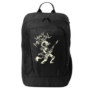 Heavy Metal Cats Gift Clothing Guitar Playing Cat Gothic City Backpack