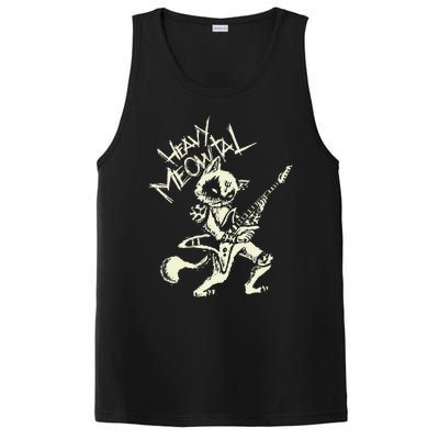 Heavy Metal Cats Gift Clothing Guitar Playing Cat Gothic PosiCharge Competitor Tank