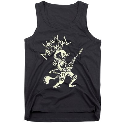 Heavy Metal Cats Gift Clothing Guitar Playing Cat Gothic Tank Top