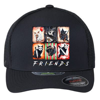 Horror Movies Cat Scary Funny Halloween Cat Flexfit Unipanel Trucker Cap