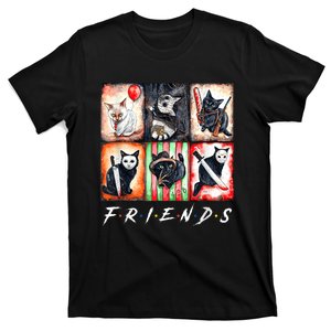 Horror Movies Cat Scary Funny Halloween Cat T-Shirt