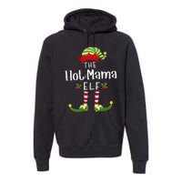 Hot Mama Christmas Elf Matching Pajama XMas Party  Premium Hoodie