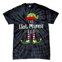 Hot Mama Christmas Elf Matching Pajama XMas Party  Tie-Dye T-Shirt