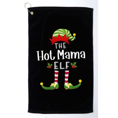 Hot Mama Christmas Elf Matching Pajama XMas Party  Platinum Collection Golf Towel