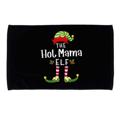 Hot Mama Christmas Elf Matching Pajama XMas Party  Microfiber Hand Towel