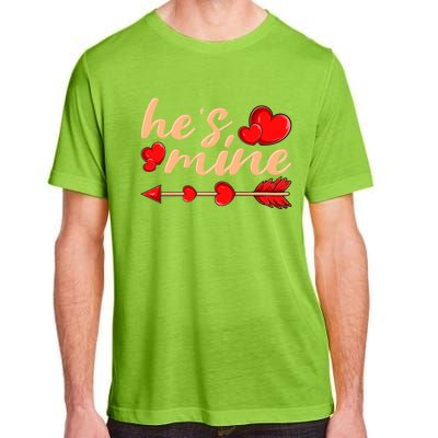 He's Mine Couple Valentine's Day Great Gift Adult ChromaSoft Performance T-Shirt