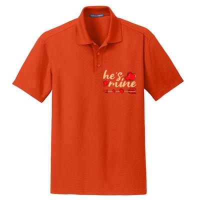 He's Mine Couple Valentine's Day Great Gift Dry Zone Grid Polo