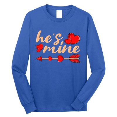 He's Mine Couple Valentine's Day Great Gift Long Sleeve Shirt