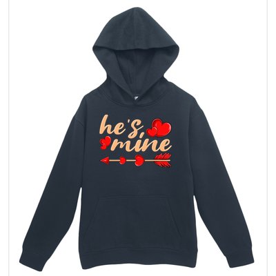 He's Mine Couple Valentine's Day Great Gift Urban Pullover Hoodie