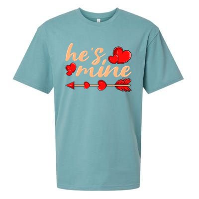 He's Mine Couple Valentine's Day Great Gift Sueded Cloud Jersey T-Shirt