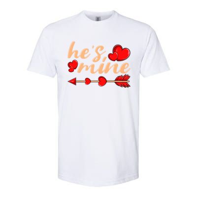 He's Mine Couple Valentine's Day Great Gift Softstyle CVC T-Shirt