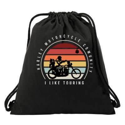 Harley Motorcycle Community Drawstring Bag