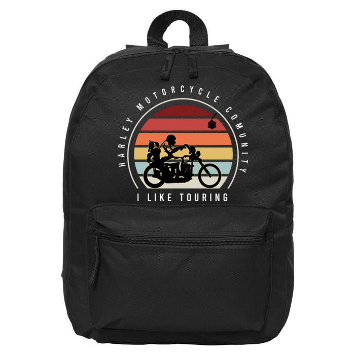 Harley Motorcycle Community 16 in Basic Backpack