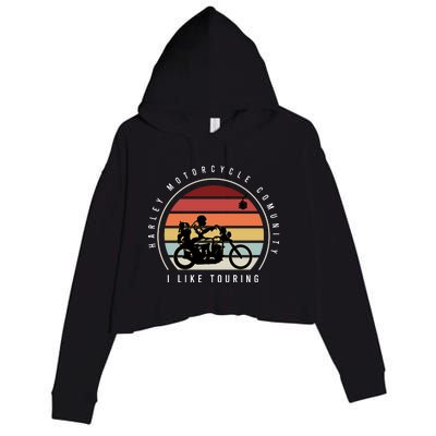 Harley Motorcycle Community Crop Fleece Hoodie