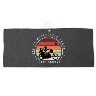 Harley Motorcycle Community Large Microfiber Waffle Golf Towel