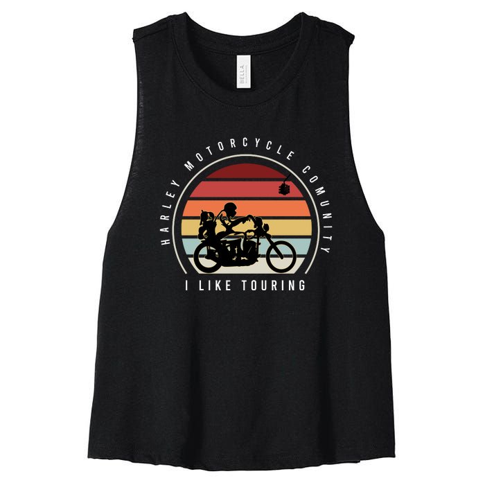 Harley Motorcycle Community Women's Racerback Cropped Tank