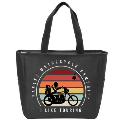 Harley Motorcycle Community Zip Tote Bag