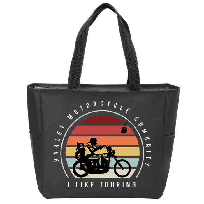 Harley Motorcycle Community Zip Tote Bag