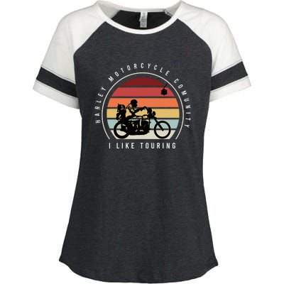 Harley Motorcycle Community Enza Ladies Jersey Colorblock Tee